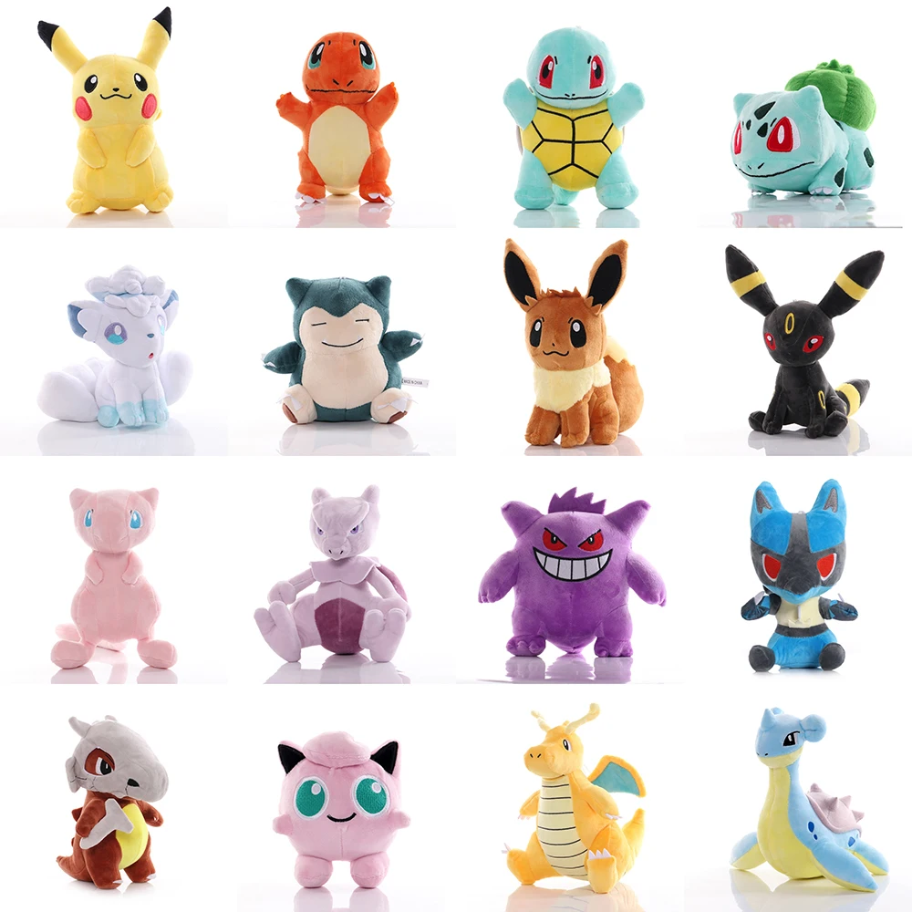 Cartoon Pokemon Series Plush Doll Pikachus Stuffed Toys Bulbasaur Squirtle Charmander Eevee Jigglypuff Lapras Snorlax Kids Gift
Cartoon Pokemon Series Plush Doll Pikachus Stuffed Toys Bulbasaur Squirtle Charmander Eevee Jigglypuff Lapras Snorlax Kids Gift