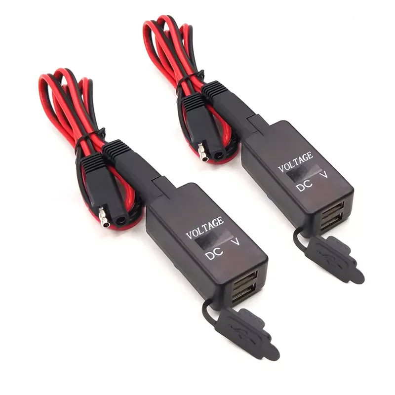 Motorcycle 12V SAE To USB Adapter with Voltmeter Motorcycle Quick Disconnect Plug with Waterproof Dual USB Charger for Phone GPS
Motorcycle 12V SAE To USB Adapter with Voltmeter Motorcycle Quick Disconnect Plug with Waterproof Dual USB Charger for Phone GPS