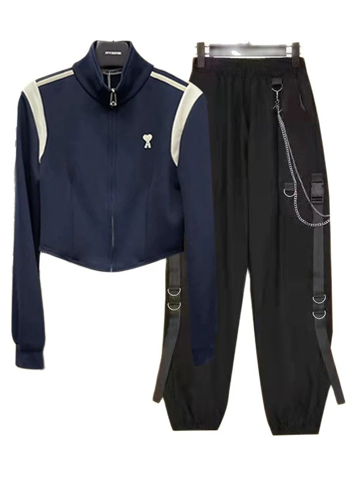 y2k Casual Two Piece Suit Women's New Style Autumn Spring Sport Jacket+Chain Cargo Pants Women Overalls Streetwear Cargo Pants
y2k Casual Two Piece Suit Women's New Style Autumn Spring Sport Jacket+Chain Cargo Pants Women Overalls Streetwear Cargo Pants