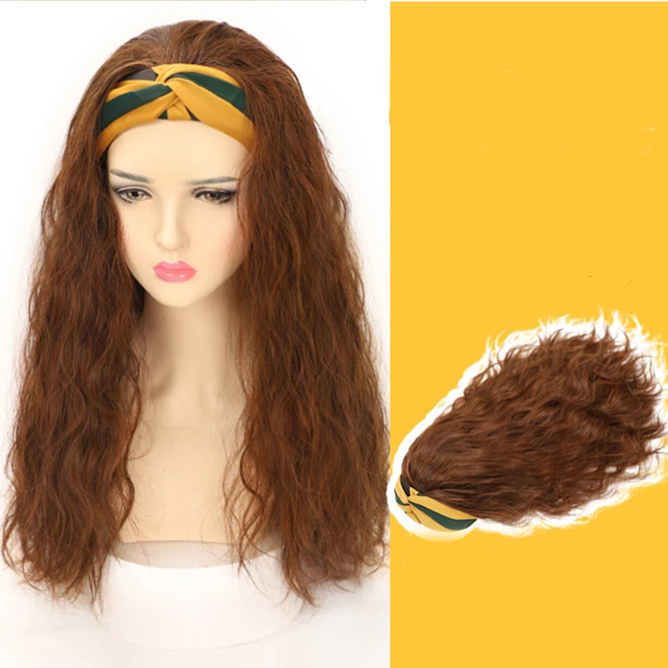 DIFEI Wig Women's Long Hair Band Wig One-piece Half Head Set Water Ripple Long Curly Hair Head Hoop In Hair Extensions Hair
DIFEI Wig Women's Long Hair Band Wig One-piece Half Head Set Water Ripple Long Curly Hair Head Hoop In Hair Extensions Hair