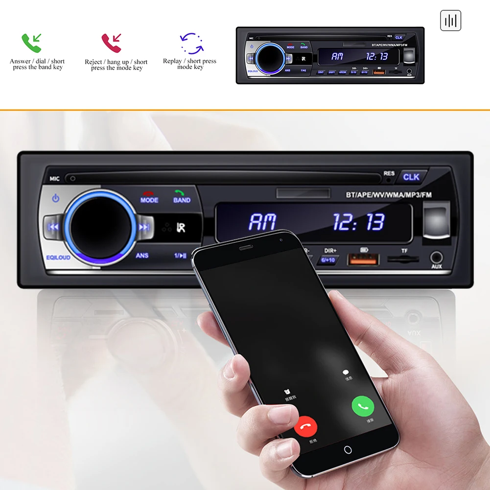 1 Din Car Stereo Bluetooth-Compatible 45Wx4 Car Radio FM MP3 Player Music USB/TF/AUX Audio Input Support MP3/WMA Hands-free Call
1 Din Car Stereo Bluetooth-Compatible 45Wx4 Car Radio FM MP3 Player Music USB/TF/AUX Audio Input Support MP3/WMA Hands-free Call
