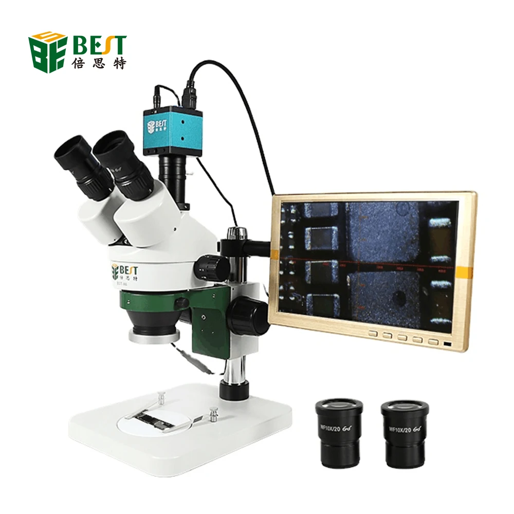 BEST X6II 7X-45X Digital Zoom Repair Mobile Phone PCB Inspection Stereo Trinocular Microscope With Camera
BEST X6II 7X-45X Digital Zoom Repair Mobile Phone PCB Inspection Stereo Trinocular Microscope With Camera