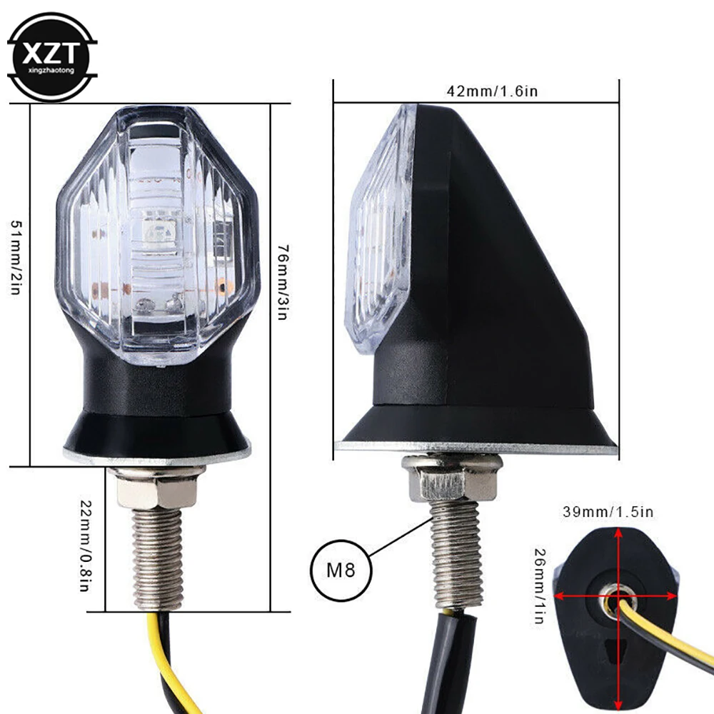 2pcs 8mm LED Brake Blinker Light Turn Signal Lights Flashing For Motorcycle Indicator Lights Amber Color Retrofit Accessories
2pcs 8mm LED Brake Blinker Light Turn Signal Lights Flashing For Motorcycle Indicator Lights Amber Color Retrofit Accessories