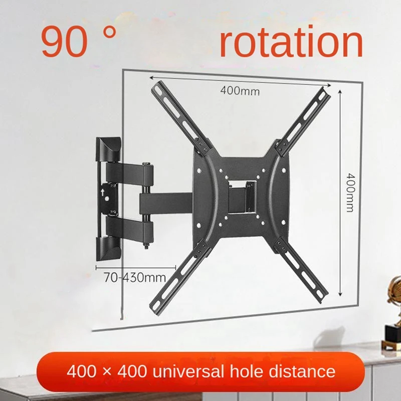 Full Motion Wall Mount TV Bracket TV Stand For 32Inch-50Inch LCD LED Screen Universal TV Support Load Up To 60Kg 400X400mm
Full Motion Wall Mount TV Bracket TV Stand For 32Inch-50Inch LCD LED Screen Universal TV Support Load Up To 60Kg 400X400mm