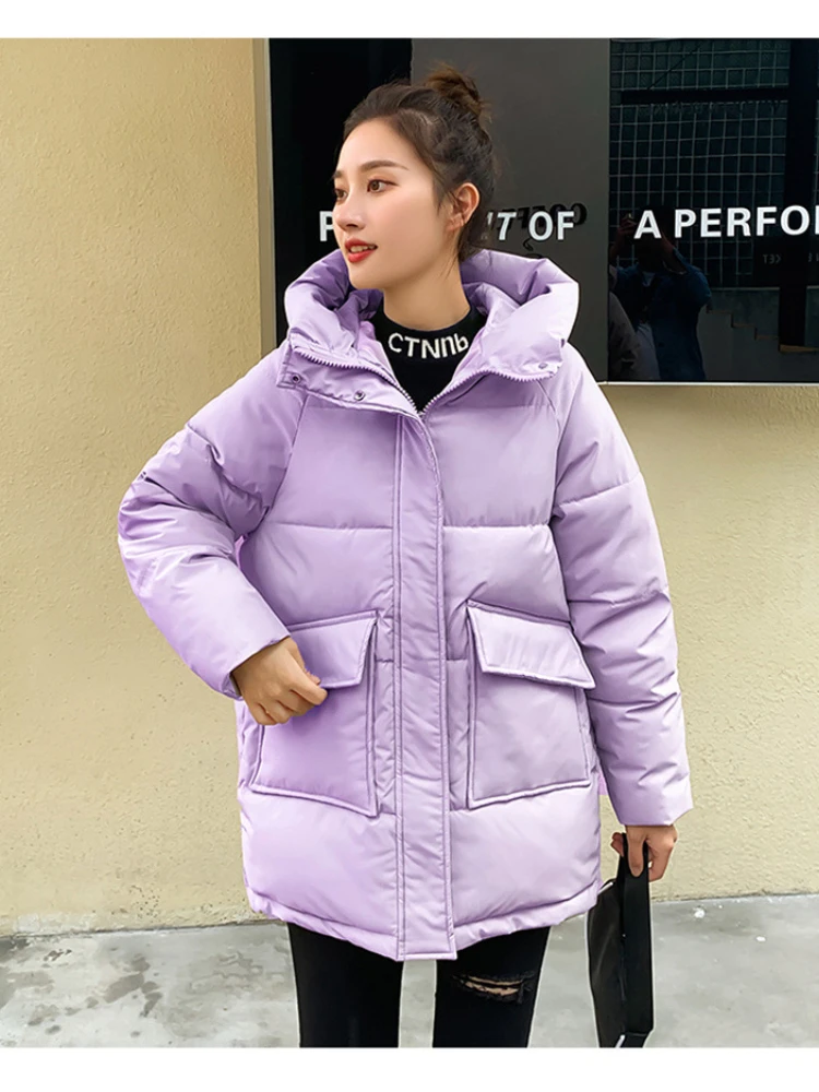 Elegant Solid Color Casual Parkas Fur Women Autumn Winter Solid Color Zip Up Button Sweet Loose Fashion Long Coat Down 2022
Elegant Solid Color Casual Parkas Fur Women Autumn Winter Solid Color Zip Up Button Sweet Loose Fashion Long Coat Down 2022