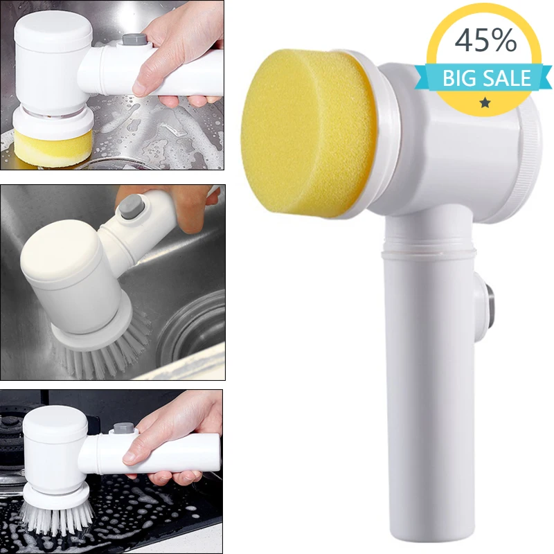 Handheld Electric Cleaning Brush Wireless Kitchen Dishwashing Brush Head Efficient Cleaning Toilet Turbo Scrub Tool Cleaning
Handheld Electric Cleaning Brush Wireless Kitchen Dishwashing Brush Head Efficient Cleaning Toilet Turbo Scrub Tool Cleaning