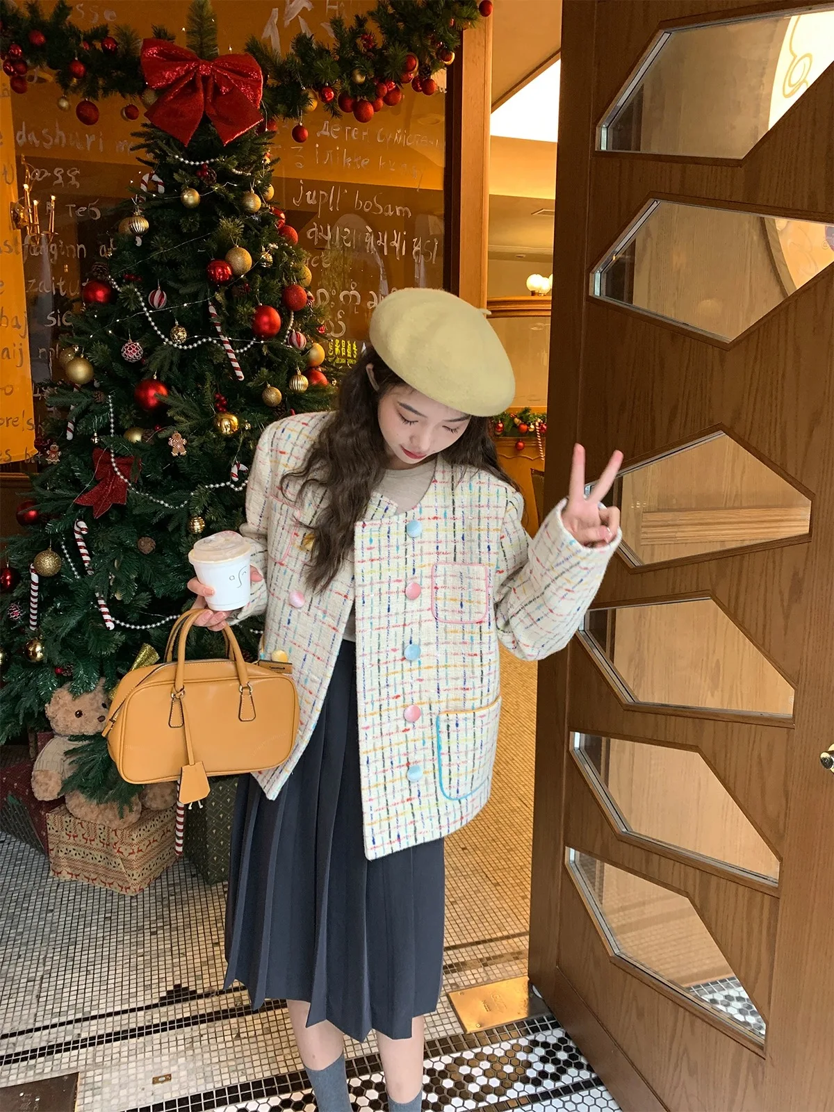 2023 Autumn Short Coat for Women Block Color Buttons Double Breasted Long Sleeve Office Lady Formal Clothes Female Woolen Coats
2023 Autumn Short Coat for Women Block Color Buttons Double Breasted Long Sleeve Office Lady Formal Clothes Female Woolen Coats