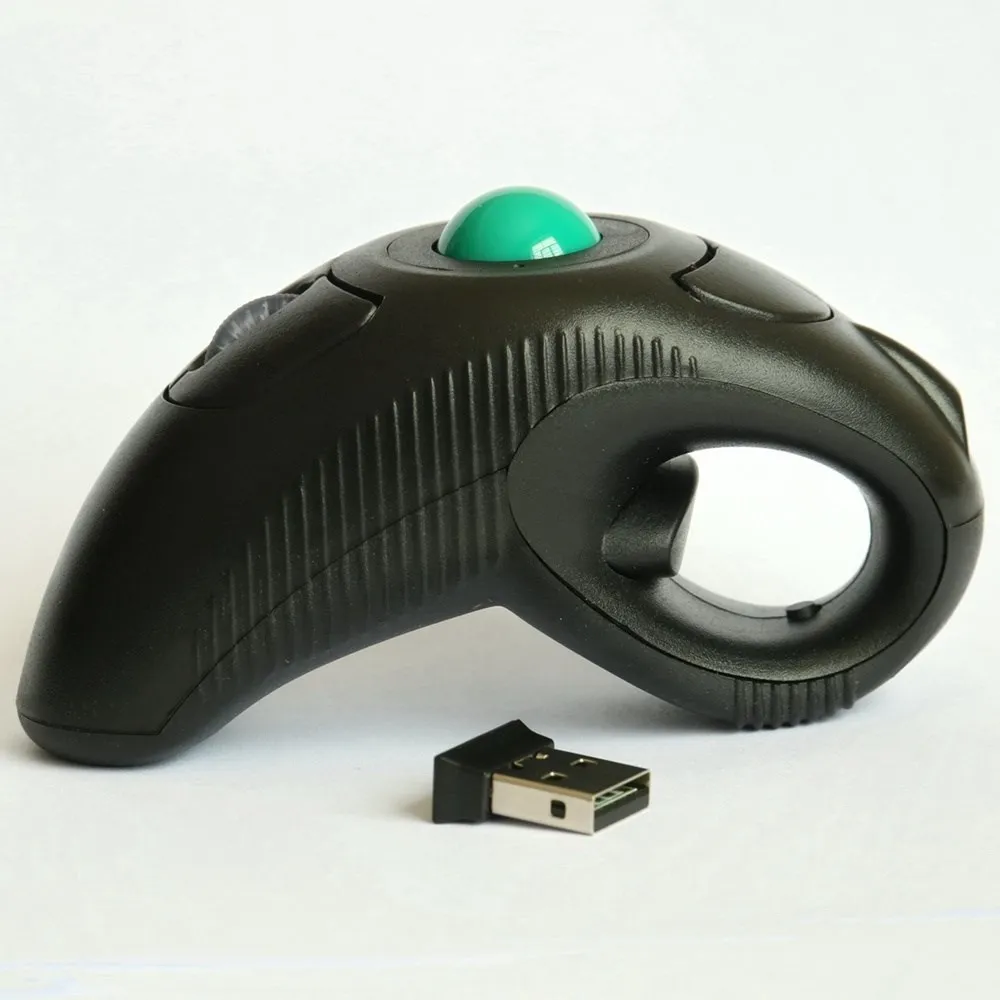 

2023 New USB Optical Track Ball Wireless Off-Table Use Mouse With Laser Pointer Air Mouse Handheld Trackball Mouse Free shipping