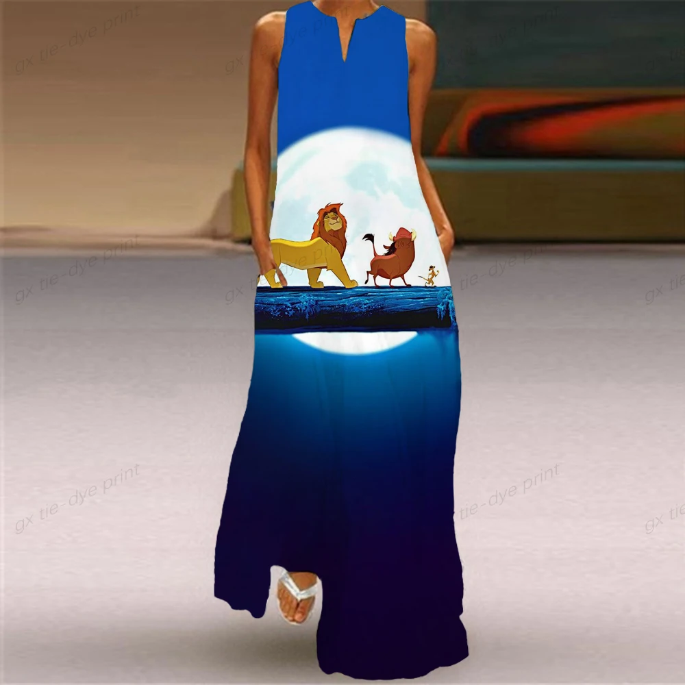Disney Women's Lion King Print 2022 Cartoon Dress Casual Elegant Spring Summer Long Dress Women's Sleeveless Beach Party Dress
Disney Women's Lion King Print 2022 Cartoon Dress Casual Elegant Spring Summer Long Dress Women's Sleeveless Beach Party Dress