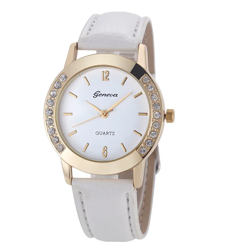

NO.2 A1064 Leather Band Quartz Wrist Watches Watches Clock Relogio Feminino Best Gift