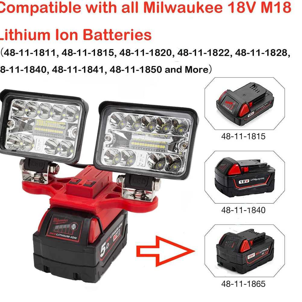 1pc Wireless LED Work Light /XC Batteries 18V20V (5600LM) 2 Head-W/USB Camping Trips RV Trips Parties Camping Light
1pc Wireless LED Work Light /XC Batteries 18V20V (5600LM) 2 Head-W/USB Camping Trips RV Trips Parties Camping Light