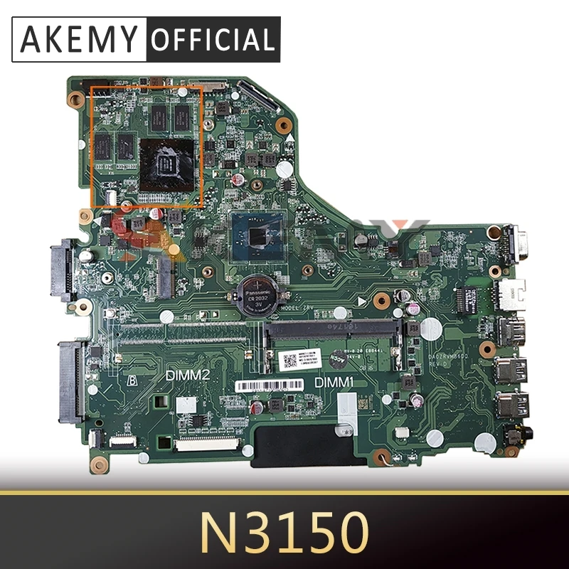 Akemy Laptop motherboard For ACER Aspire E5-532G Celeron N3150 Mainboard DA0ZRVMB6D0 SR29F N16V-GM-B1 DDR3
Akemy Laptop motherboard For ACER Aspire E5-532G Celeron N3150 Mainboard DA0ZRVMB6D0 SR29F N16V-GM-B1 DDR3