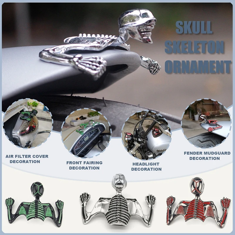 Highway Skull Zombie Ornament Figure Headlight Curved Mudguard Fairing Spotlight Skeleton Visor Decorative Chrome Titanium Black
Highway Skull Zombie Ornament Figure Headlight Curved Mudguard Fairing Spotlight Skeleton Visor Decorative Chrome Titanium Black