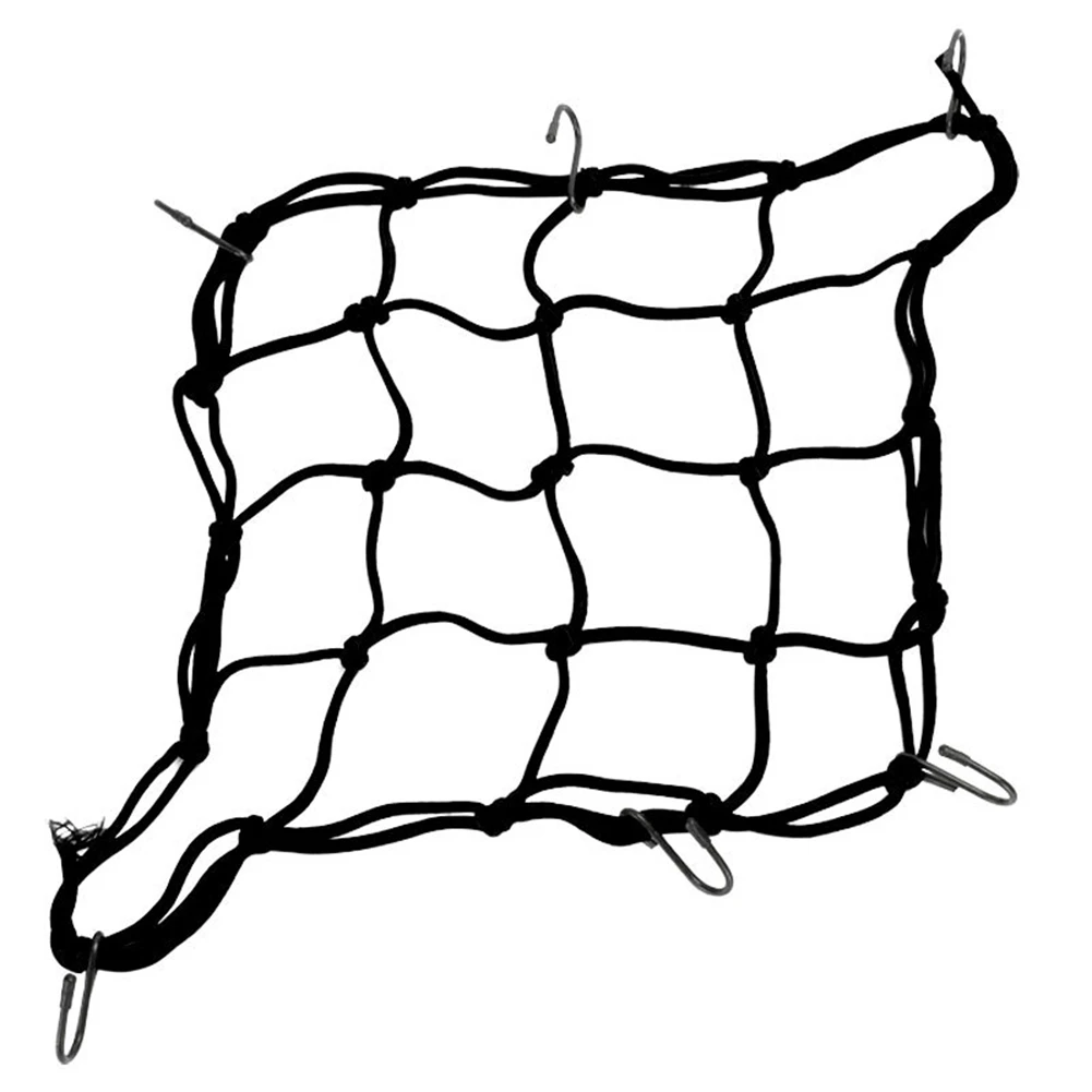 Universal Motorcycle 6 Hooks Luggage Net Bike Hold Down Fuel Tank Luggage Mesh Web Bungee Black Helmet Bike Tank Car Styling
Universal Motorcycle 6 Hooks Luggage Net Bike Hold Down Fuel Tank Luggage Mesh Web Bungee Black Helmet Bike Tank Car Styling