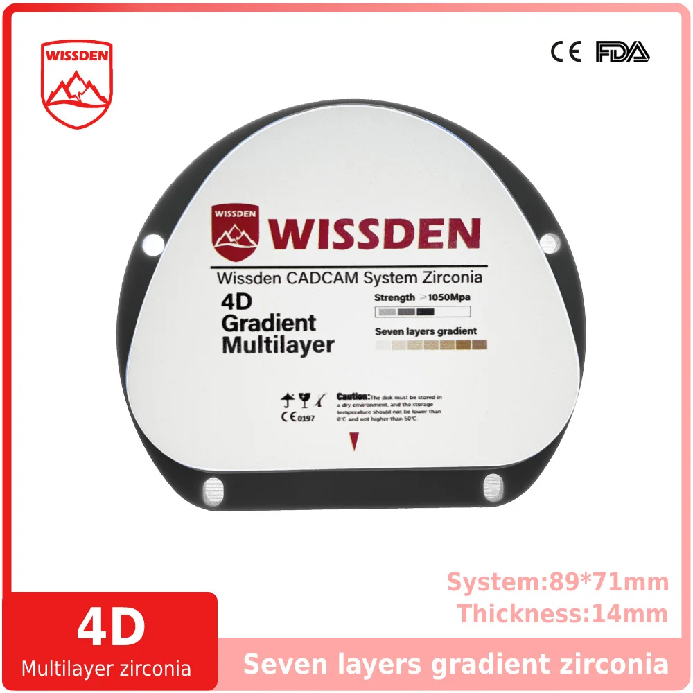 Многослойные циркониевые блоки Wissden 4D, стоматологические лабораторные принадлежности, реставрация зубных протезов 71,14 мм, CAD/CAM
Многослойные циркониевые блоки Wissden 4D, стоматологические лабораторные принадлежности, реставрация зубных протезов 71,14 мм, CAD/CAM
