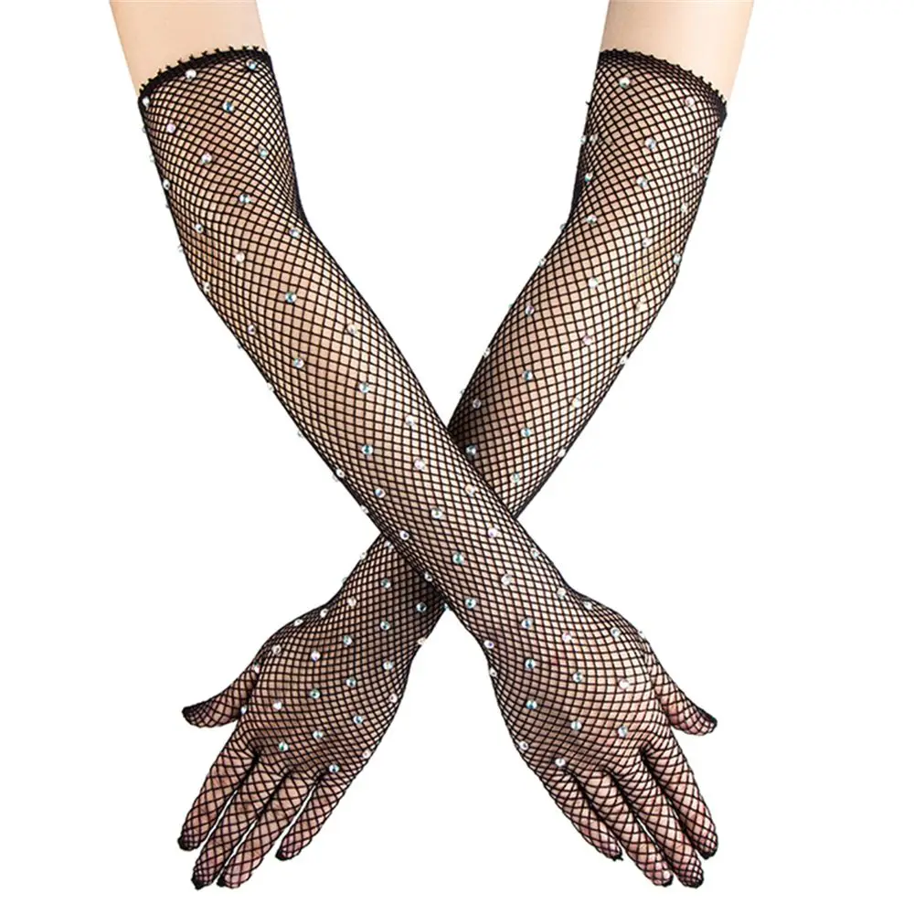 Punk Hiphop Flash Diamonds Elastic Colored Women Gloves Hollow Mesh Gloves Fishing Net Gloves
Punk Hiphop Flash Diamonds Elastic Colored Women Gloves Hollow Mesh Gloves Fishing Net Gloves