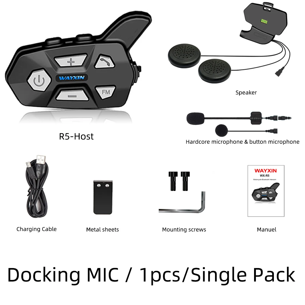 Мотогарнитура WAYXIN R5 С Bluetooth 5.0, Водонепроницаемая, С Двумя Динамиками, FM-радио, Система Связи Для Шлема
Мотогарнитура WAYXIN R5 С Bluetooth 5.0, Водонепроницаемая, С Двумя Динамиками, FM-радио, Система Связи Для Шлема