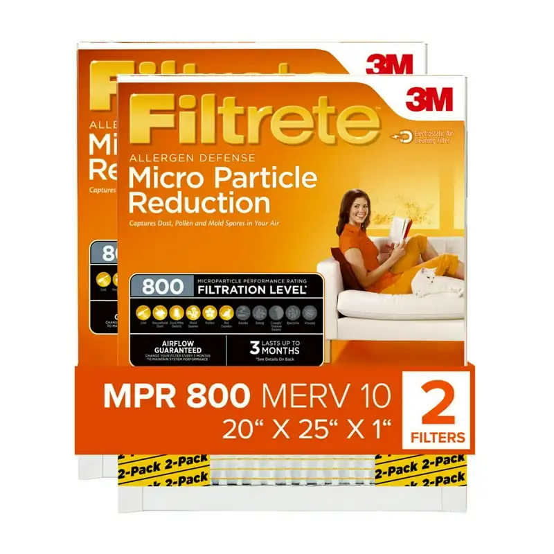 , 20x25x1, MERV 10, Micro Particle Reduction HVAC Furnace Air Filter, Captures Pet Dander and Pollen, 800 MPR, 2 Filters Dryer v
, 20x25x1, MERV 10, Micro Particle Reduction HVAC Furnace Air Filter, Captures Pet Dander and Pollen, 800 MPR, 2 Filters Dryer v