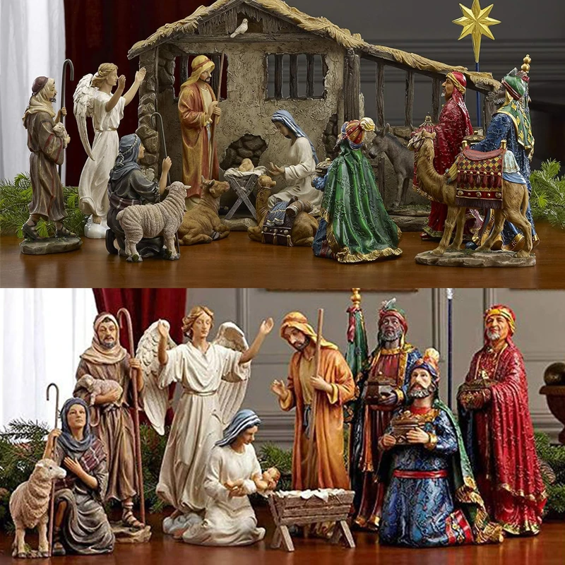 Подарки три короля, реальная жизнь, Набор рождественских фигурок Рождества, рождественские статуи рождественской тематики, рождественские украшения, украшения для дома 
Подарки три короля, реальная жизнь, Набор рождественских фигурок Рождества, рождественские статуи рождественской тематики, рождественские украшения, украшения для дома