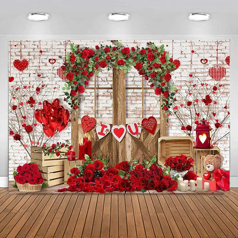 Valentine's Day Wood Door Photography Backdrop Love Red Rose Brick Wall Party Decorations Wedding Bridal Kids Background Banner
Valentine's Day Wood Door Photography Backdrop Love Red Rose Brick Wall Party Decorations Wedding Bridal Kids Background Banner