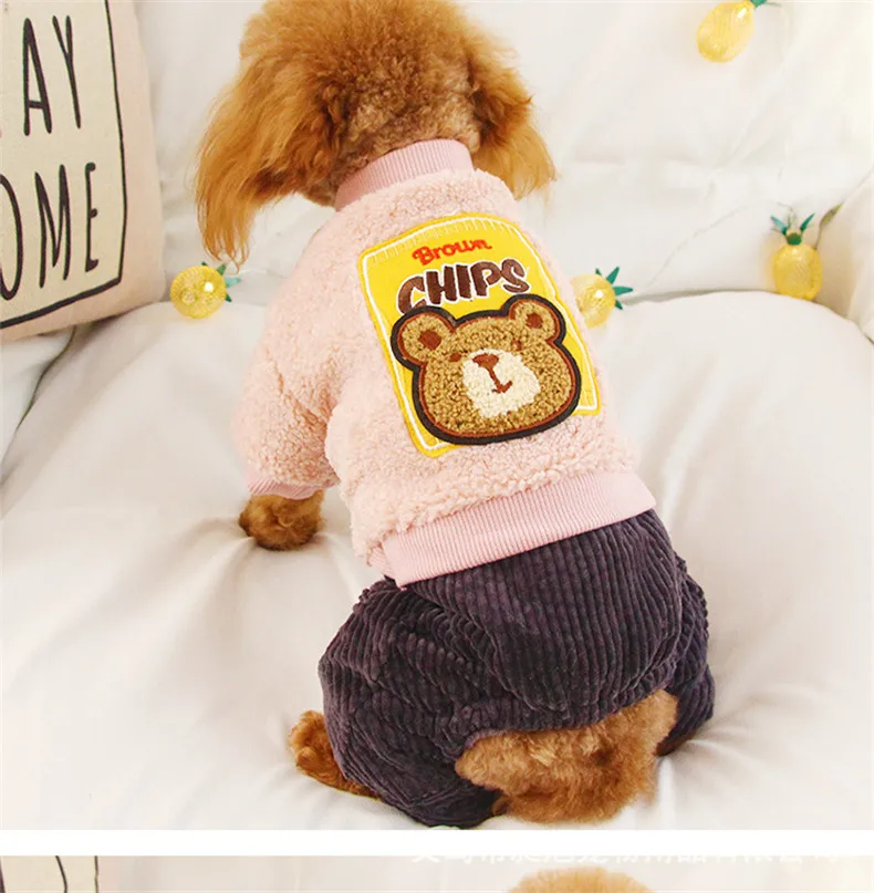 Teddy Bears Pomeranian Puppy Autumn And Winter Wear Thickened Four Legged Pet Small Dog Clothing
Teddy Bears Pomeranian Puppy Autumn And Winter Wear Thickened Four Legged Pet Small Dog Clothing