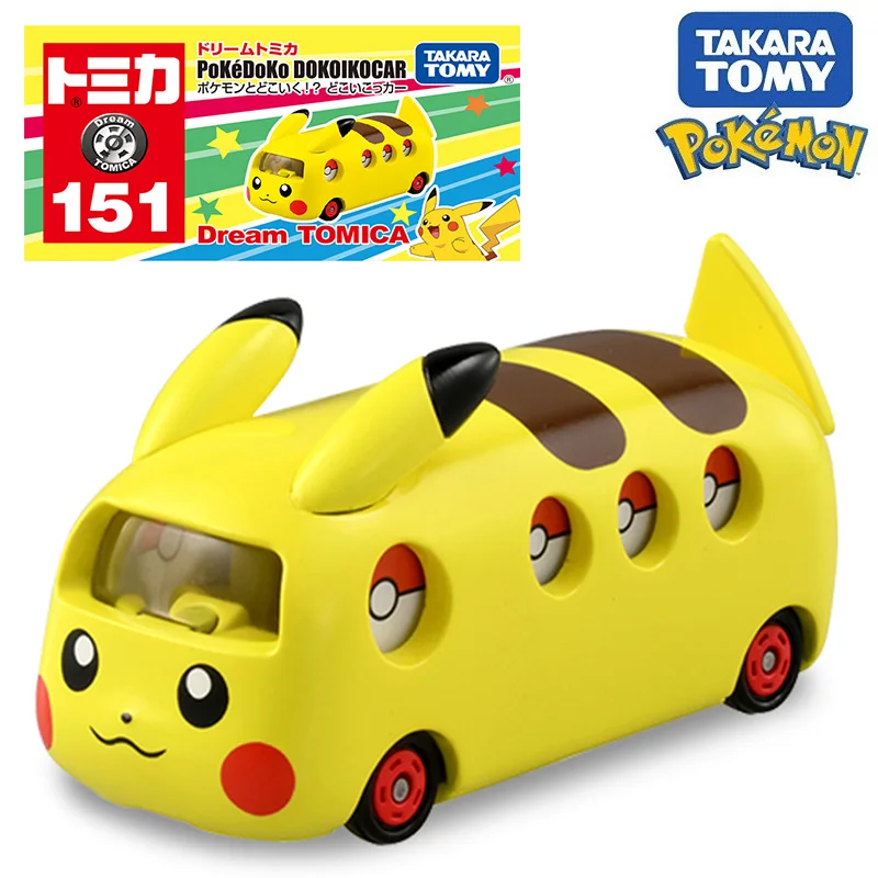TAKARA TOMY Tomica No.151 Покемон Пикачу покедоко докоикокар под давлением Металлическая