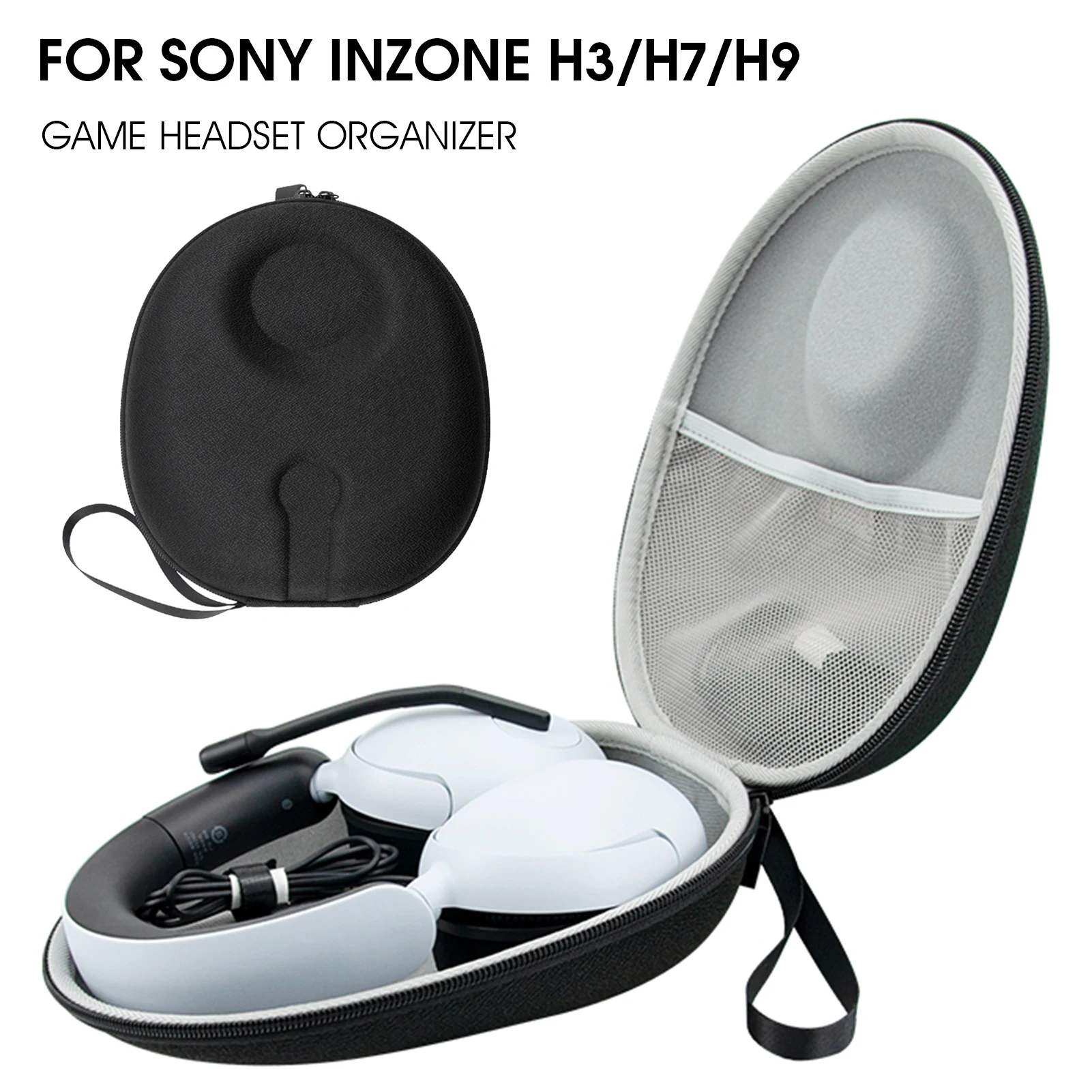 Держатель для наушников противоударный жесткий EVA Bluetooth-совместимый Дорожный Чехол для гарнитуры для Sony INZONE H3 H7 H9
Держатель для наушников противоударный жесткий EVA Bluetooth-совместимый Дорожный Чехол для гарнитуры для Sony INZONE H3 H7 H9