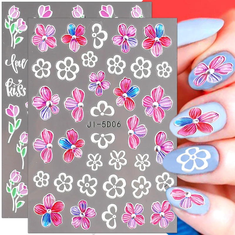 5D Flowers Nail Stickers Stereoscopic Embossed Flower Nail Decals Self Adhesive Nail Art Stickers Floral Nail Decorations
5D Flowers Nail Stickers Stereoscopic Embossed Flower Nail Decals Self Adhesive Nail Art Stickers Floral Nail Decorations