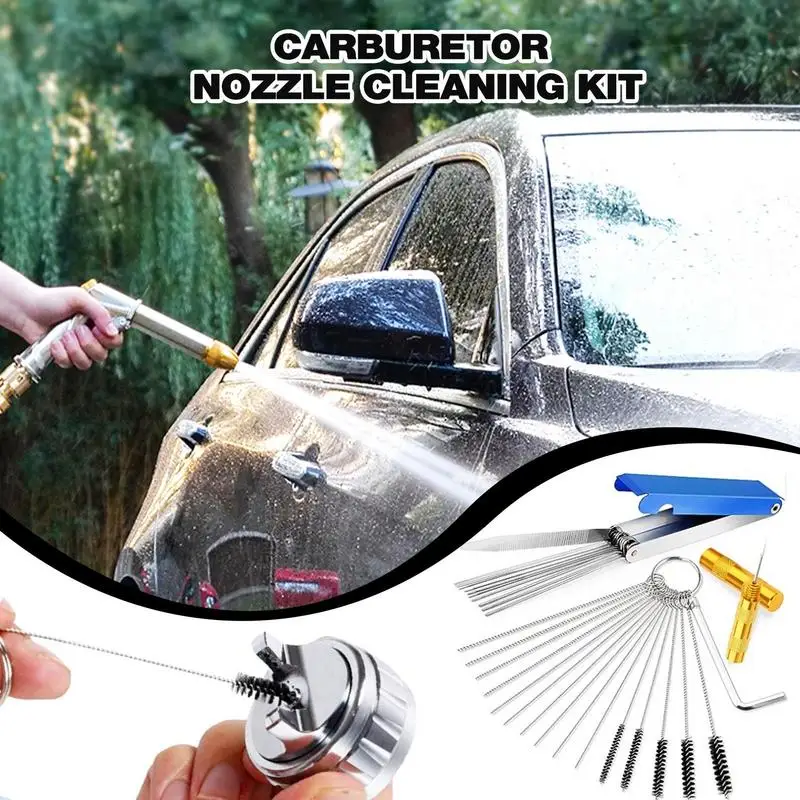 

Airbrush Spray Nozzle Cleaning Kit Reliable Needle And Brush Repair Tool For Carburetor Carbon Dirt Jet Remove Cleaner Tools