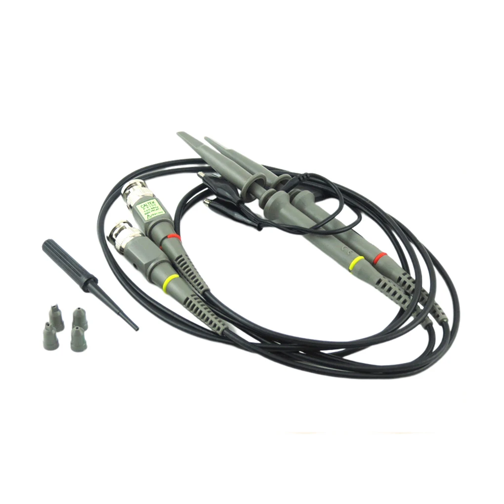 

2 Pieces P6100 BNC Oscilloscope Probe Kit 100MHz 1X 10X Maximum Input Voltage 600V Input Resistance 10MΩ Test Leads