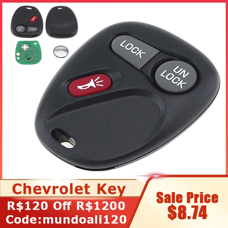 Пульт дистанционного управления KOBLEAR1XT 315 15042968 МГц 3 кнопки для Chevrolet