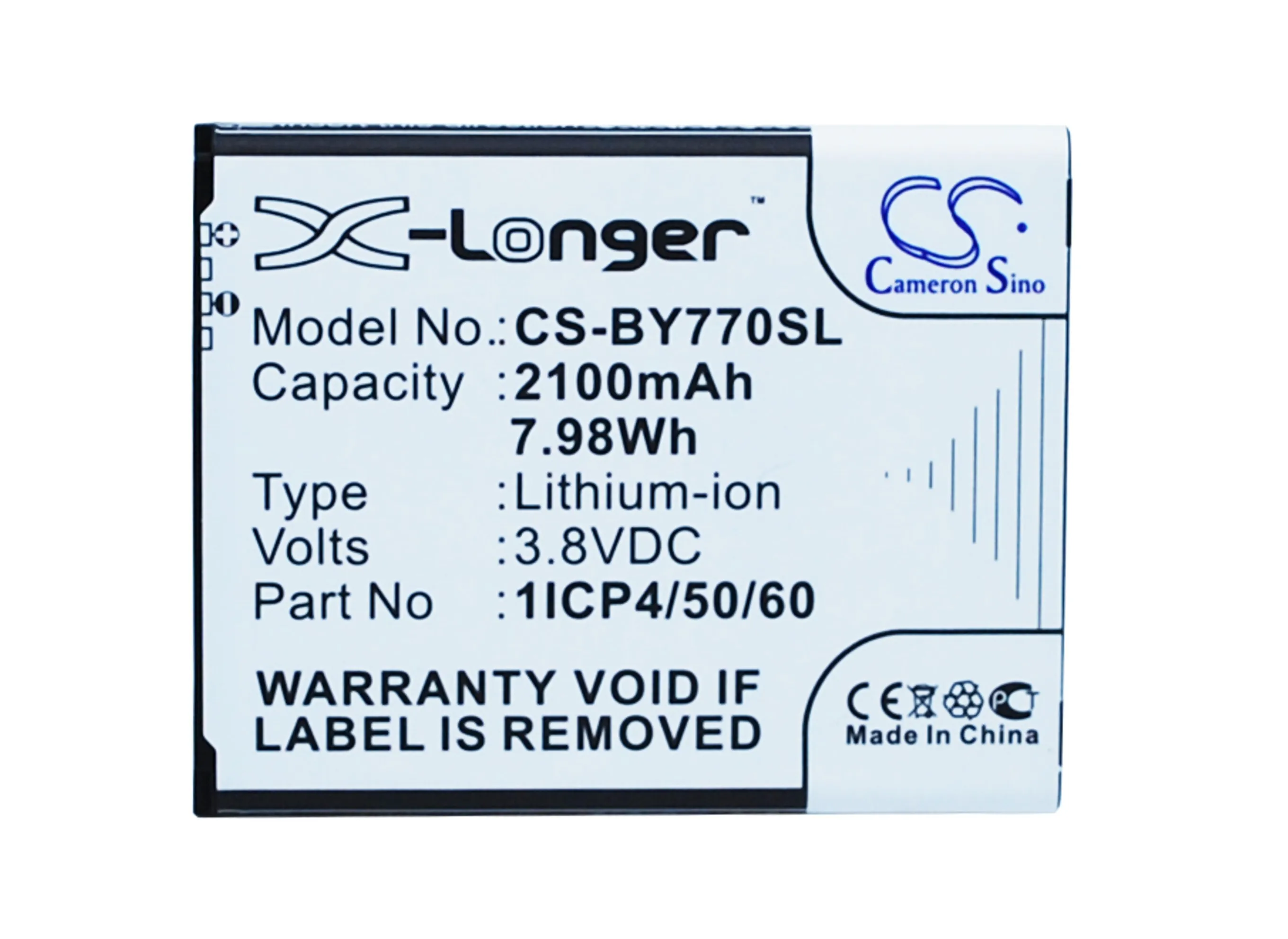 

CS 2100mAh Battery for Beurer 1ICP4/50/60-210AR BY77 952-62 952.62 Kodak Cherrish C525