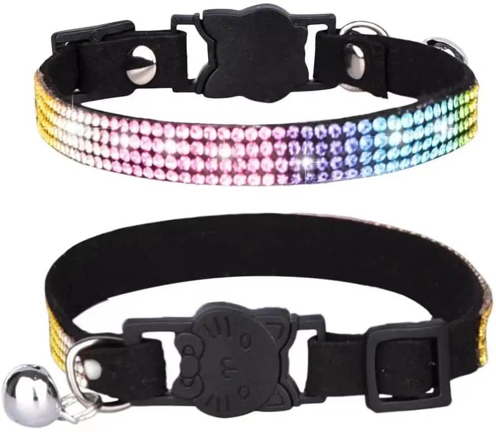Cat Collars Kitten Necklace for Kitty Puppy Dog Breakaway with Bells Bling Pet Safety Collars Soft Velvet Collar Adjustable
Cat Collars Kitten Necklace for Kitty Puppy Dog Breakaway with Bells Bling Pet Safety Collars Soft Velvet Collar Adjustable