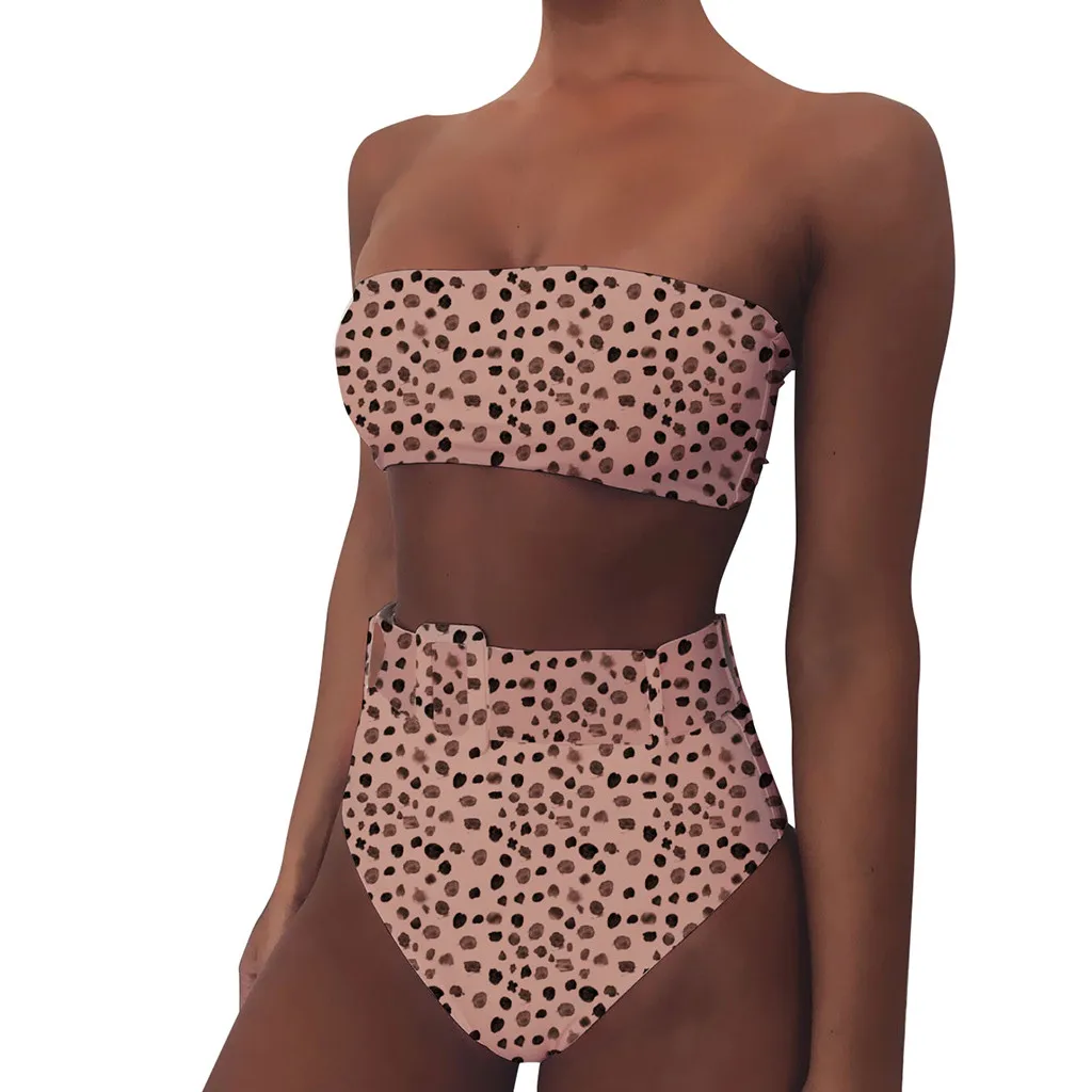 Купальник-бикини с эффектом пуш-ап и высокой талией 
Купальник-бикини с эффектом пуш-ап и высокой талией