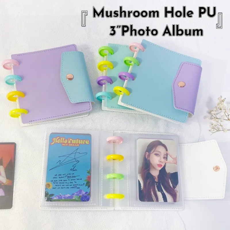 Sharkbang 3 Inch Binder Ring Collection Book PU Mushroom Hole Photo Album 20pcs PP Sleeves Bag Polaroid Postcards Idol Organizer
Sharkbang 3 Inch Binder Ring Collection Book PU Mushroom Hole Photo Album 20pcs PP Sleeves Bag Polaroid Postcards Idol Organizer