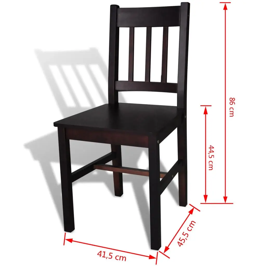 Kitchen Dining Chairs Set of 6 for Dining Room Home Modern Decor 6 pcs Dark Brown Pinewood
Kitchen Dining Chairs Set of 6 for Dining Room Home Modern Decor 6 pcs Dark Brown Pinewood