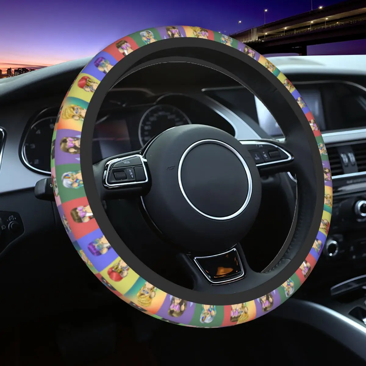 37-38 Car Steering Wheel Cover Bored Ape Yacht Club Bayc Anti-slip Car-styling Elastische Car Accessories
37-38 Car Steering Wheel Cover Bored Ape Yacht Club Bayc Anti-slip Car-styling Elastische Car Accessories