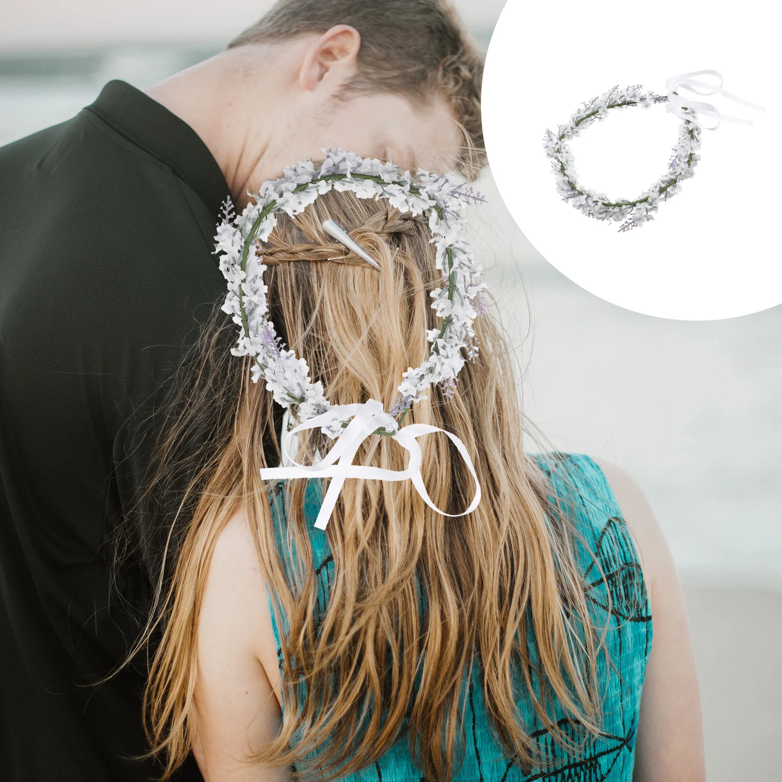 Floral Headband Flower Headband Garland Floral Wreath Headband for Wedding Party ( White )
Floral Headband Flower Headband Garland Floral Wreath Headband for Wedding Party ( White )