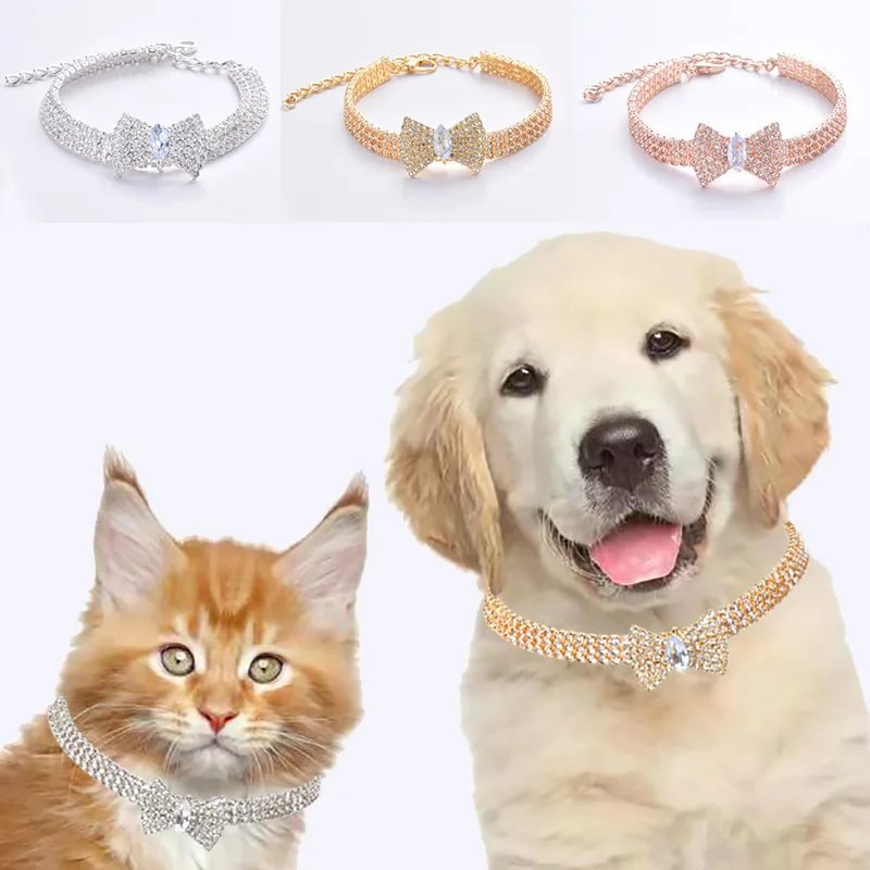 Adjustable Pet Necklace Cat Dog Collar with Diamond Zircon Bone Pendant Jewelry Luxury Metal Copper Puppy Collars Dog Supplies
Adjustable Pet Necklace Cat Dog Collar with Diamond Zircon Bone Pendant Jewelry Luxury Metal Copper Puppy Collars Dog Supplies