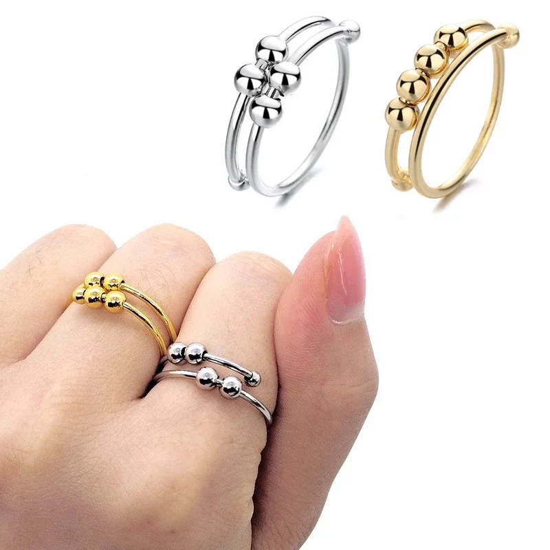 Antistress Anxiety Ring Fidget Spinner Toys Unisex Rotate Freely Anti Stress Ring Single Coil Spiral Beads Rings Jewlery Gifts
Antistress Anxiety Ring Fidget Spinner Toys Unisex Rotate Freely Anti Stress Ring Single Coil Spiral Beads Rings Jewlery Gifts