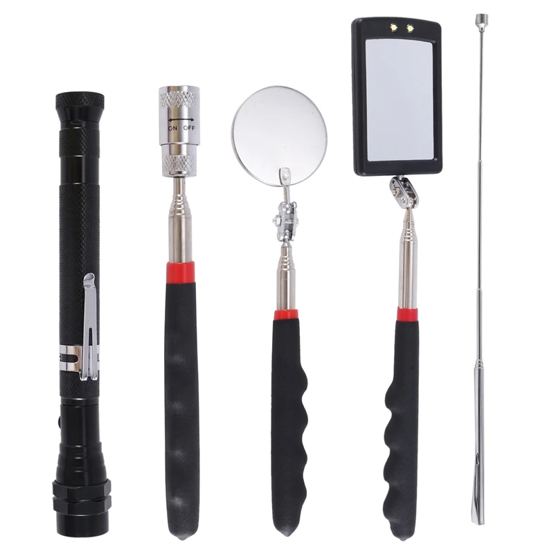 

Portable Interior Inspection Mirror Underbody Inspection Mirror Telescopic Inspection Mirror 5-Piece Box Set