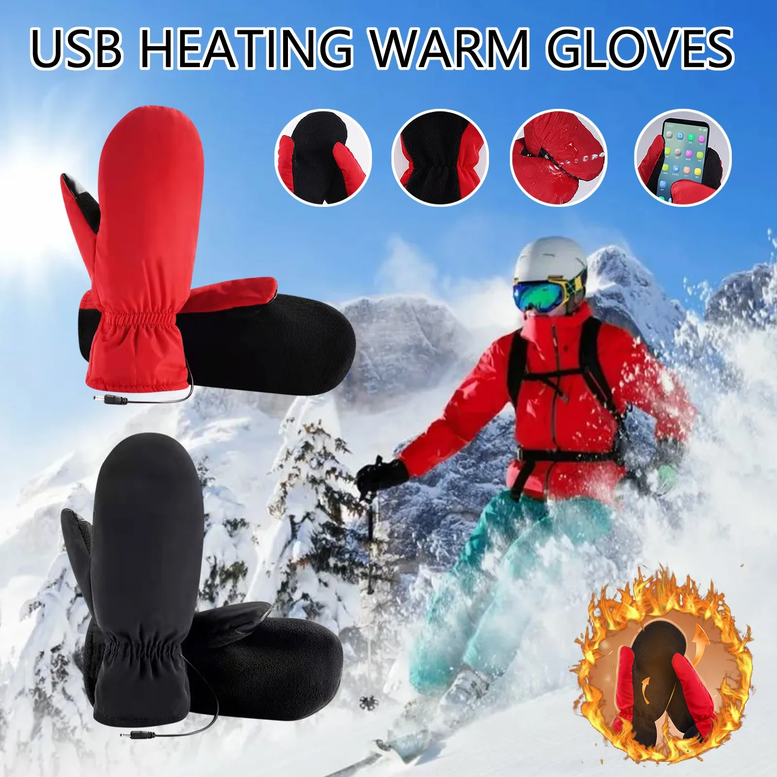 Full Finger Heated Gloves Womens Warm Cycling Gloves Touch Screen Waterproof Heating Mittens
Full Finger Heated Gloves Womens Warm Cycling Gloves Touch Screen Waterproof Heating Mittens