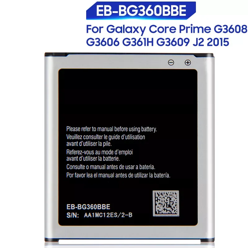 2023New Replacement Battery For Samsung Galaxy CORE Prime G3606 G3608 G3609 J2 2015 EB-BG360BBE EB-BG360CBE /CBU/CBZ EB-BG360CBC
2023New Replacement Battery For Samsung Galaxy CORE Prime G3606 G3608 G3609 J2 2015 EB-BG360BBE EB-BG360CBE /CBU/CBZ EB-BG360CBC