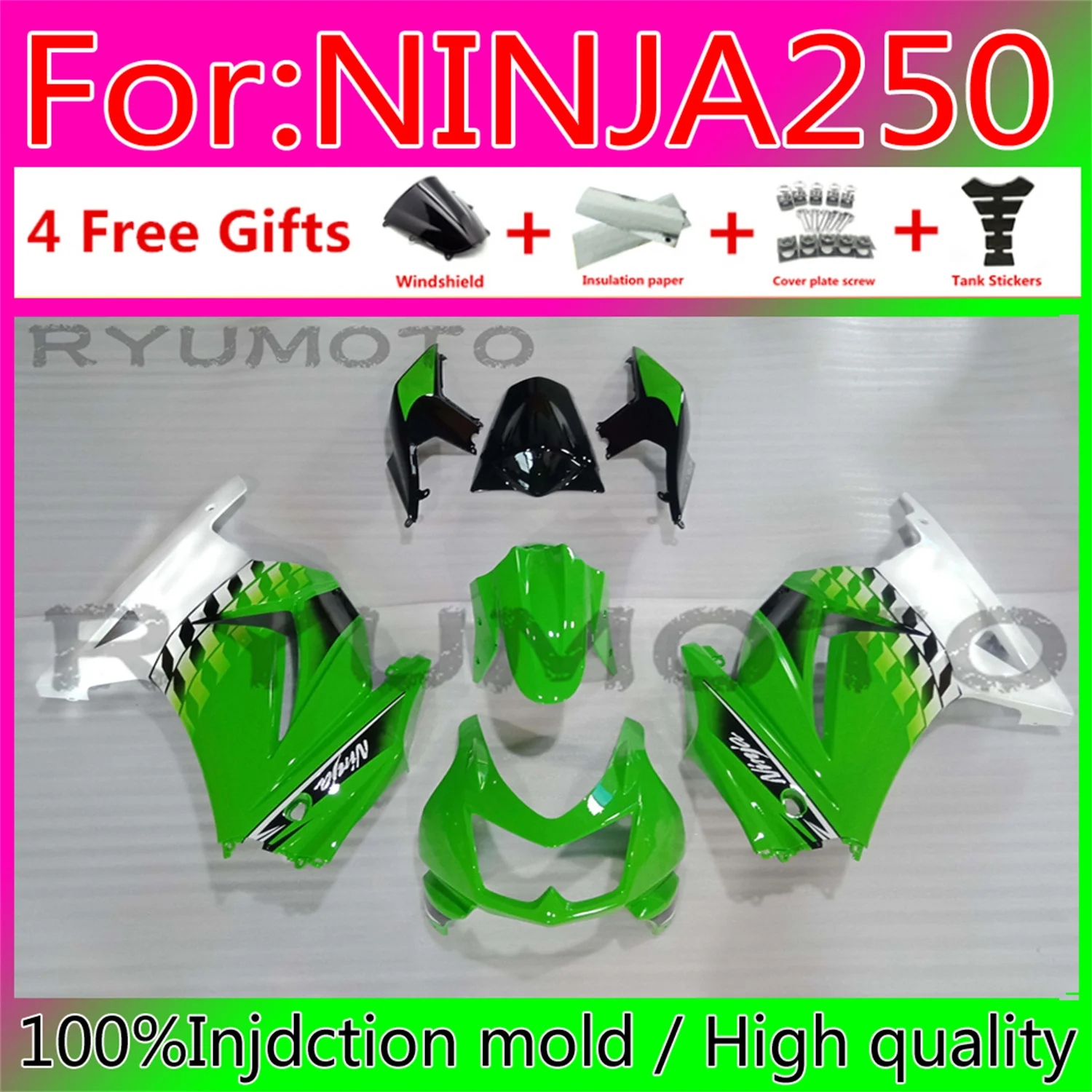Новинка Обтекатели под давлением ABS для Kawasaki Ninja 250R 2008 2012 kawasaki NINJA 250R 2008-2012 обтекатель кузова
Новинка Обтекатели под давлением ABS для Kawasaki Ninja 250R 2008 2012 kawasaki NINJA 250R 2008-2012 обтекатель кузова