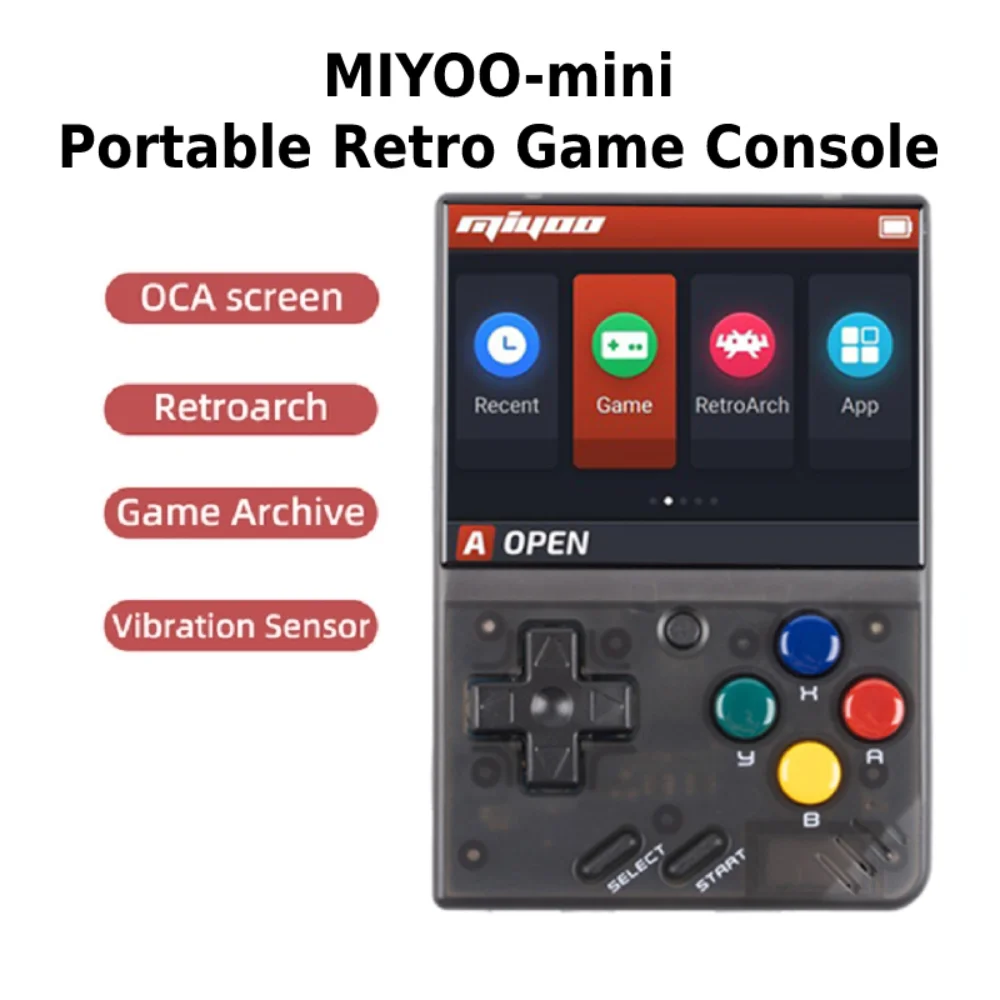 Miyoo Mini V2 Color 2.8Inch OCA Screen Retro Video Game Console Full Fit Screen Open Source Portable Mini Handheld Gaming
Miyoo Mini V2 Color 2.8Inch OCA Screen Retro Video Game Console Full Fit Screen Open Source Portable Mini Handheld Gaming