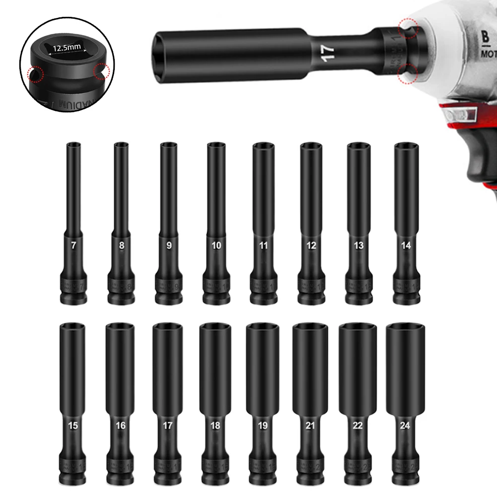 Hex Socket Head 1/2 Drive Socket Impact Wrench 8-24mm Adapter Spanner Converter Hand Tools Deepen Socket Wrenches Sleeve Nozzles
Hex Socket Head 1/2 Drive Socket Impact Wrench 8-24mm Adapter Spanner Converter Hand Tools Deepen Socket Wrenches Sleeve Nozzles