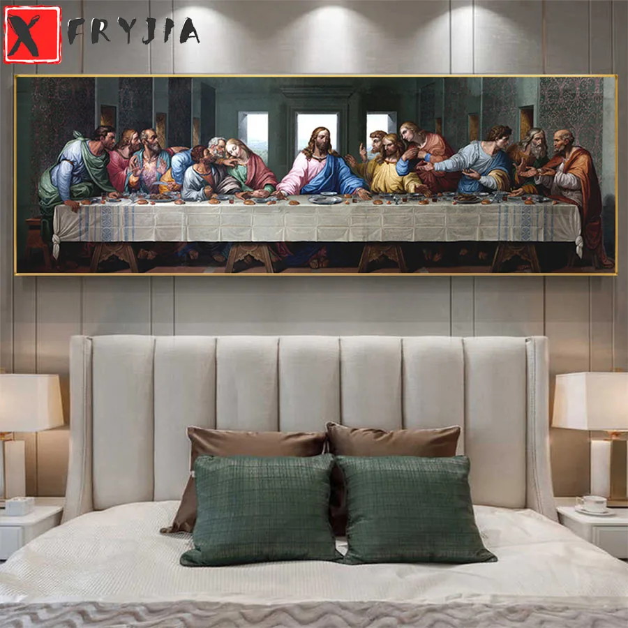 

Full Square Diamond Embroidery famous art religion last supper of jesus Sale Gift Diamond Painting Cross Stitch Home Decoration