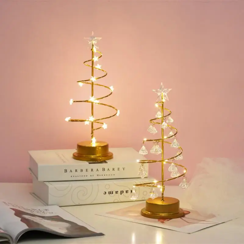 

Crystal Nightlight Christmas Tree Lamp Ornament Led Fairy Light Christmas Table Lamp Home Decoration Navidad Natal New Year 2023