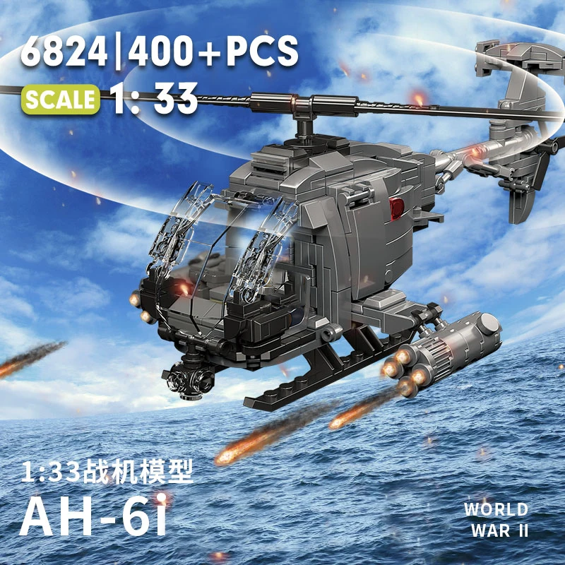 World War II WW2 AH-6i Light Mini Reconnaissance Aircraft Collection Building Blocks Bricks Toys Gifts
World War II WW2 AH-6i Light Mini Reconnaissance Aircraft Collection Building Blocks Bricks Toys Gifts