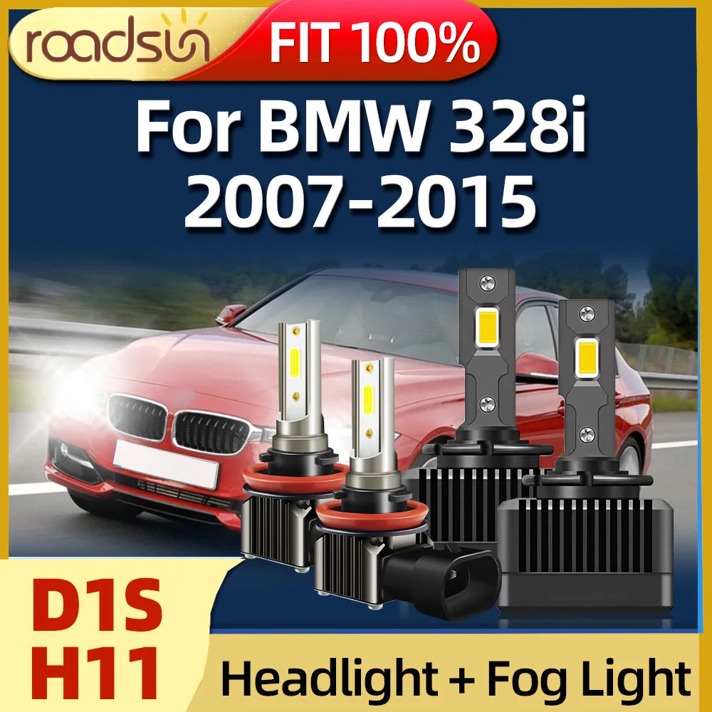 4Pcs Car Bulbs D1S LED Headlight + H11 Fog Light Kit 6000K Fit For For BMW 328i 2007 2008 2009 2010 2011 2012 2013 2014 2015
4Pcs Car Bulbs D1S LED Headlight + H11 Fog Light Kit 6000K Fit For For BMW 328i 2007 2008 2009 2010 2011 2012 2013 2014 2015